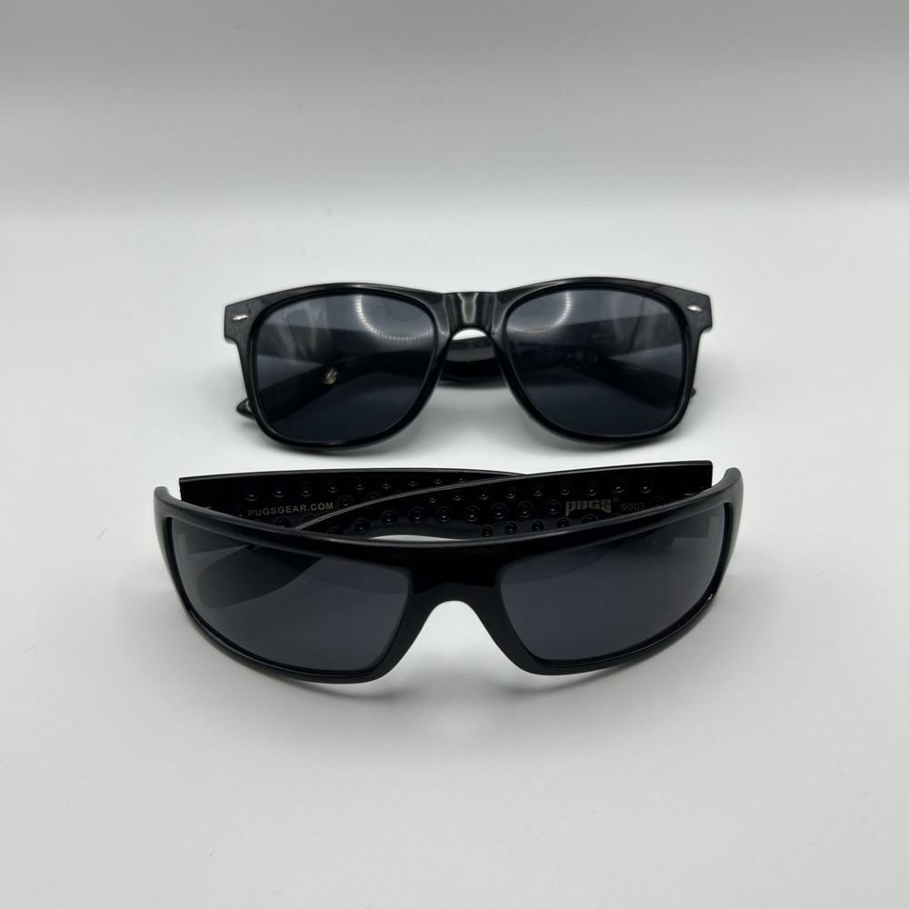 PUGS Sunglasses Lot Of 2 Black Style C6/9003